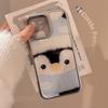 Ins Penguin for 15pro Max Mobile Phone Case for Apple for IPhone16 Electroplated Glue 17 Hard 14 Cute for Huawei