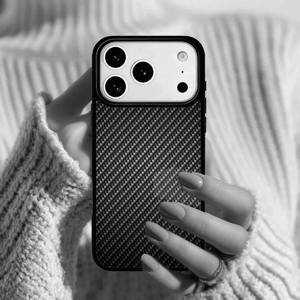 Чехол для телефона с эффектом карбона для Apple iPhone 17 Air 16E 15 14 Plus 13 12 11 Pro Max Mini Funda Cover