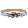 Wide Black Rivet Belt Cool Skeleton Claw Belt Vintage Skull Waistband  Festival