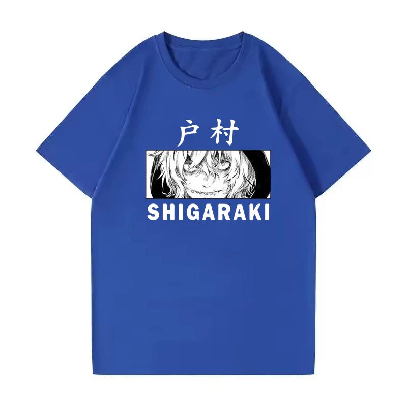 Футболка с рисунком из аниме «My Hero Academia SHIGARAKI» в стиле японского аниме, летние футболки с короткими рукавами, свободные спортивные футболки для бега и активного отдыха в стиле аниме