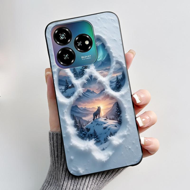 Для ZTE Axon 60 Lite / Blade V60 Vita / Nubia V60 Дизайнерский Чехол Милый Сердечко Кролик Чехол Черный Мягкий Силикон Защитная Крышка