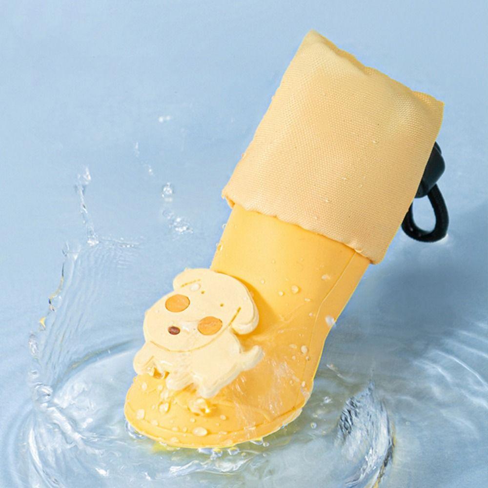 4 шт./компл. Нескользящие резиновые сапоги для собак, водонепроницаемая обувь для улицы, силиконовая обувь для домашних животных, дождливый день