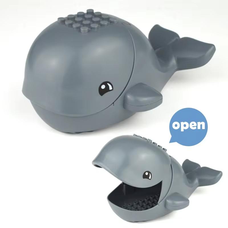 MOC Ферма Зоопарк Животные Строительные блоки Крокодил Акула Дельфин Шимпанзе Корова Леопард Развивающая игра Аксессуары Кирпичики Детские игрушки