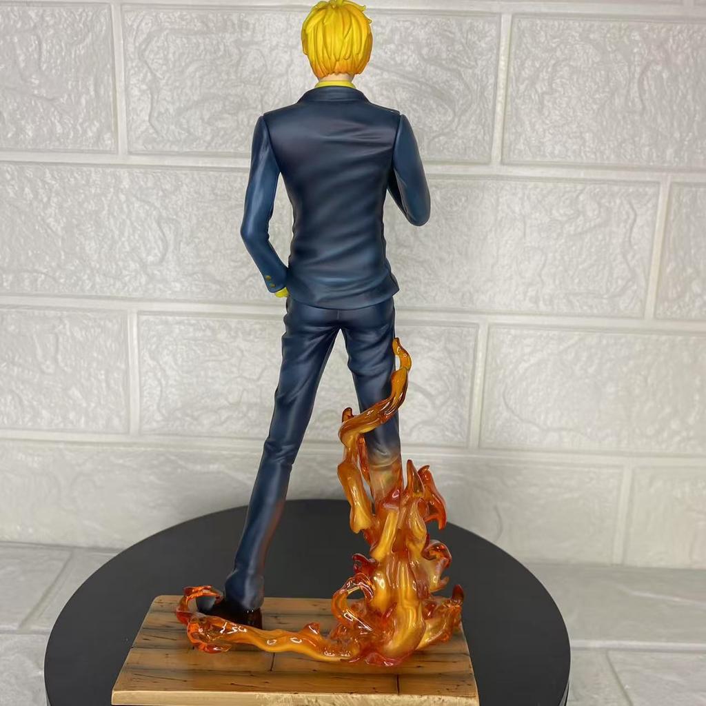 Аниме One Piece Дьявольская Нога Санджи Черный Костюм Вер. ПВХ Фигурка Боевая Статуя Коллекционная Модель Детские Игрушки Кукла Подарки 23СМ