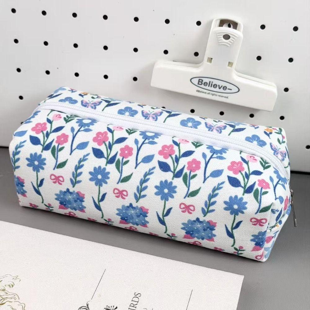 Flower Stationery Bag Large Capacity Pencil Case High Quality Stationery Organizer  Gift