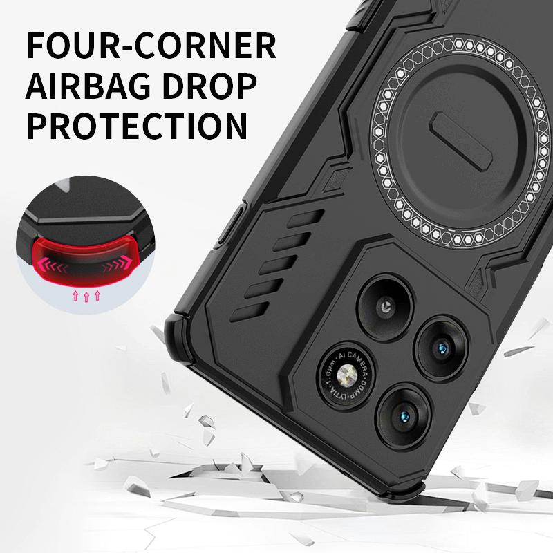 KEYSION Hollow Heat Dissipation Case for Motorola Signature 5G TPU+PC Magnetic Cooling Shockproof Phone Cover for MOTO Signature