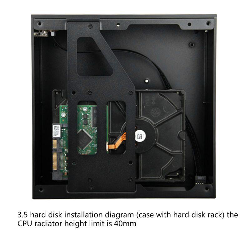 B01 Настольный корпус для ПК Mini ITX Компьютер для корпуса Шасси Алюминий/Стекло Портфель Компьютерный корпус для домашнего кинотеатра