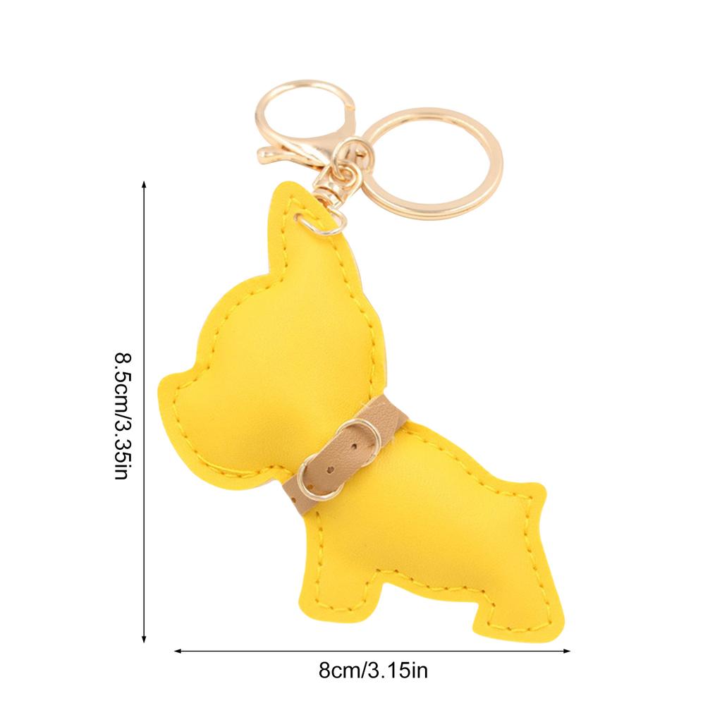 Брелок для ключей в виде собаки-бульдога, аксессуар из искусственной кожи, брелок для собак, украшение на рюкзак для любителей домашних животных и автолюбителей