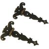 2Pcs 113*69mm Antique Bronze/Black Hinge for Windows Cabinet Cupboard Wardrobe Doors Wooden Boxes Jewelry Case Chest