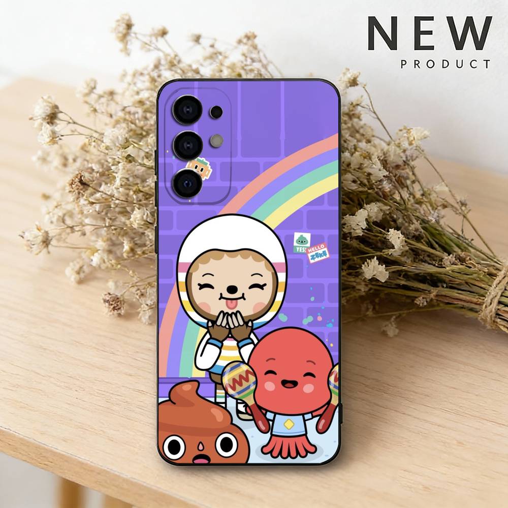 Game T-Toca Life World Phone Case For Samsung S26,25,24,23,22,30,21,10,9,Ultra,Plus,Lite Black Soft Case