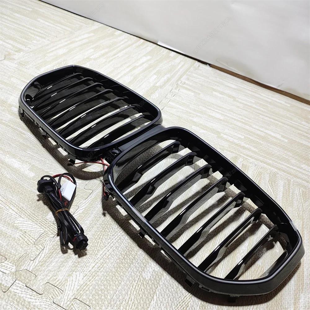 Front Kidney Grill Grille Racing Grills Grille With LED Lights For BMW X5 G05 M50i M50d xDrive30d 40i 40d 45e Pre-LCI 2018-2023