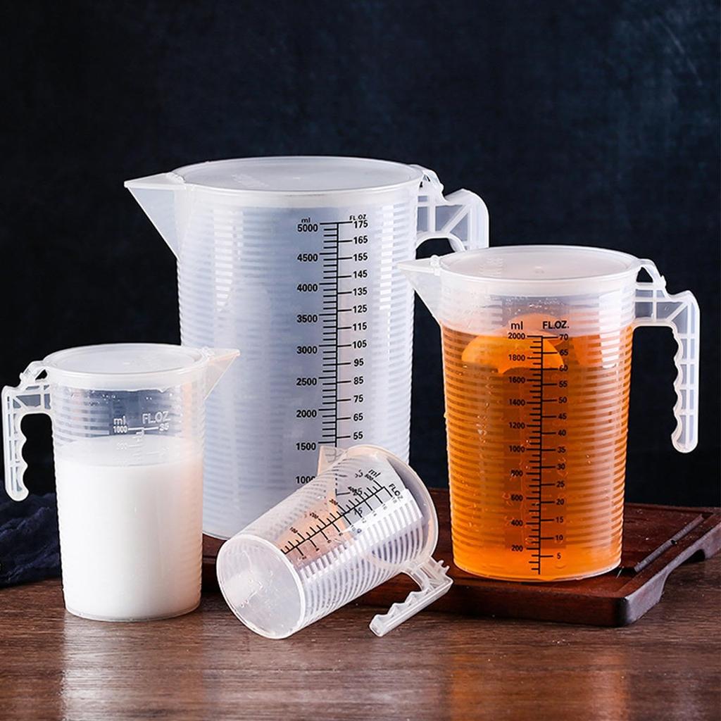 Measuring Cup with Graduations Liquid Container Clear Measuring Cup Measuring Cup with Handle Tea Shop Kitchenware 1 Liter