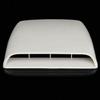 Universal Car Decorative Air Flow Intake Hood Scoop Vent Bonnet Cover Trim White