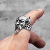 Gothic Vampire Skull Stainless Steel Mens Rings Punk Unique Trendy for Male Boyfriend Biker Jewelry Creativity Gift
