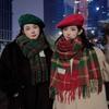 Thicken Plaid Scarf Cashmere Shawl Warm Scarf Simple Cashmere Scarves  New Year