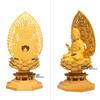 TheChanger Traditional Art Carving Buddhist Statue, Kannon Bodhisattva, Buddhist Altar Statue, Wood Carving, Flying Celestial Being Halo, Octagonal