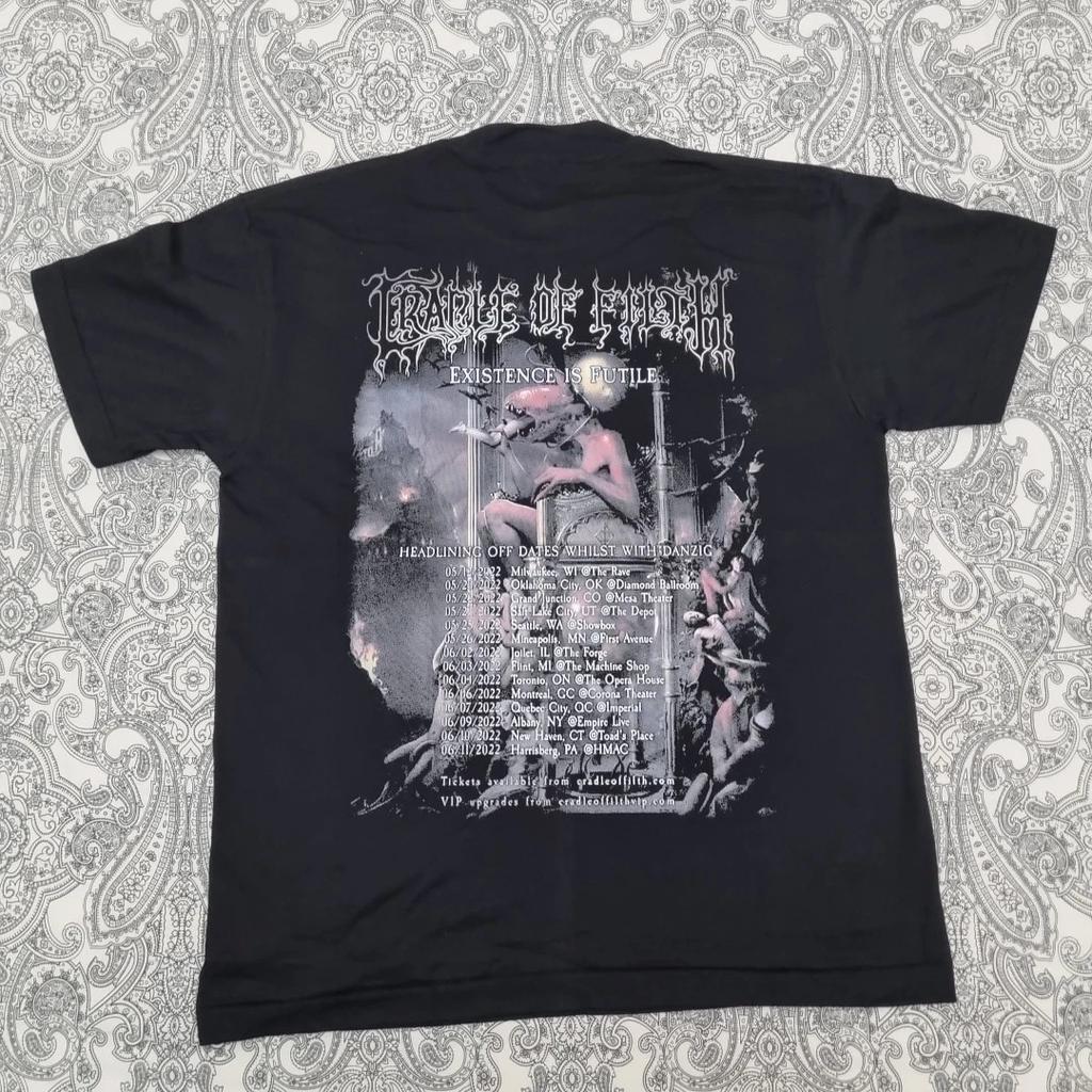 Cradle of Filth Band Tour T Shirt Size Large Graphic Print Existence Is Futile High-end Luxury Is for Both Men and Women Top Y2k
