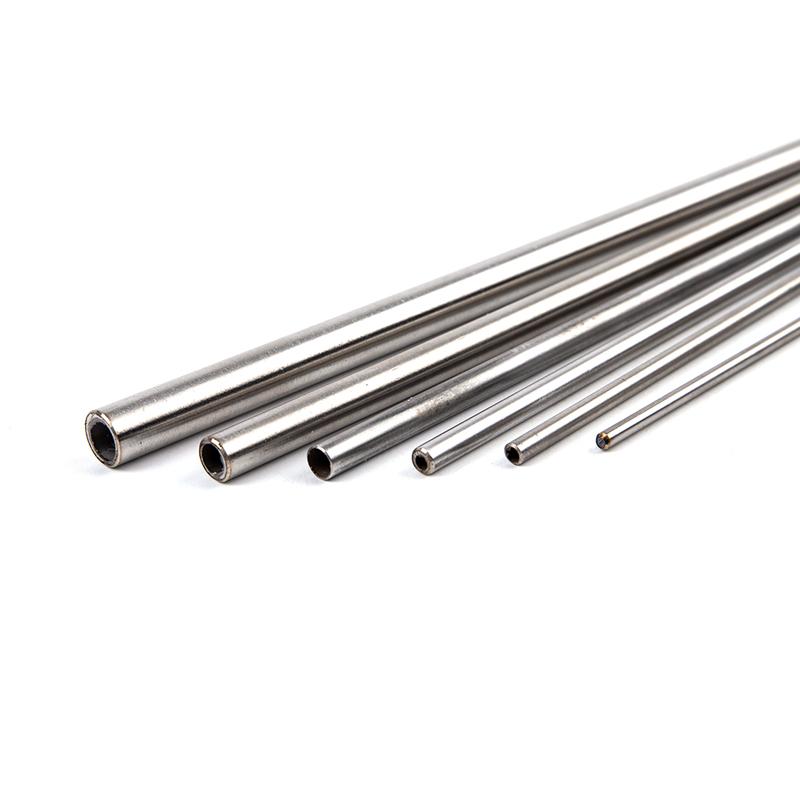 Silver Round 304 Stainless Steel Capillary Tube Pipe 250mm Hollow Circular Tube