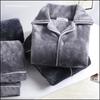 Мужская пижама из кораллового флиса, с длинным рукавом, утолщенная фланелевая, домашний костюм, осенне-зимний, теплый, свободного кроя, комплект для сна