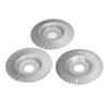 3PCS 100mm Carving Discs Flat Bevel Arc Angle Grinder Wheel Set for Wood Shaping Grinding 22mm Inner Diameter Silver