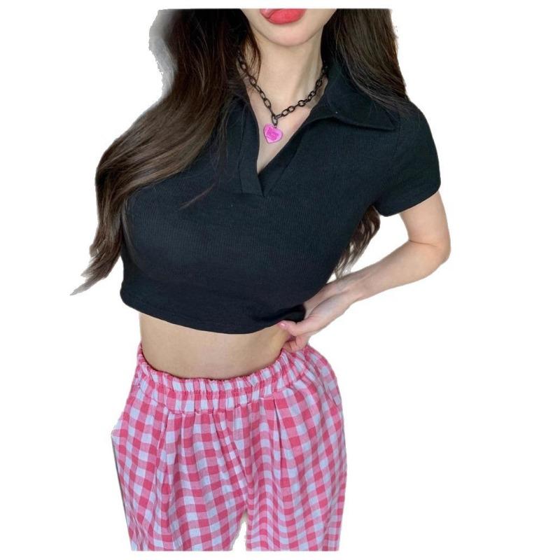 Футболка с открытыми плечами Pure Wind, женская летняя облегающая футболка Spice Girl Crop Slimming Design Top