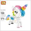 LOZ 9204 Cartoon Rainbow Horse Animal Pet Monster 3D Model DIY Mini Diamond Blocks Bricks Building Toy for Children Gift No Box