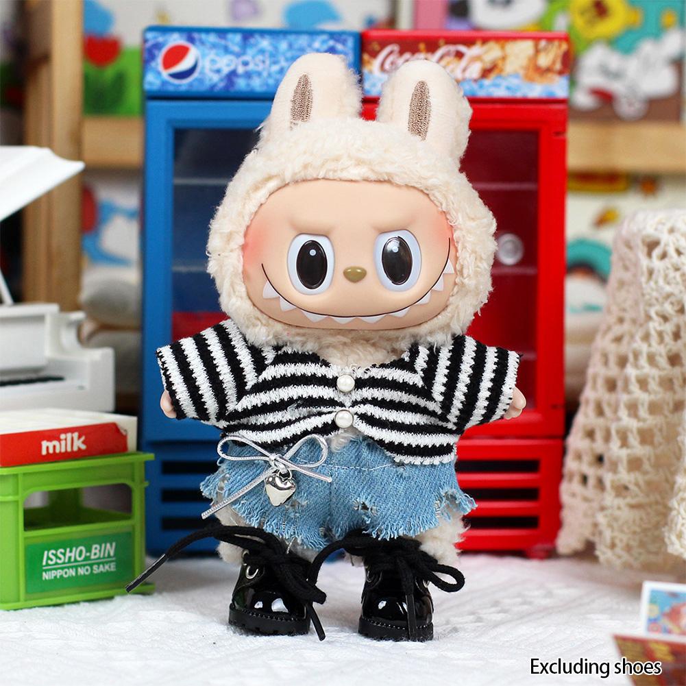 Для 17см куклы Лабубу Одежда Модная одежда Толстовки Одежда для кукол Толстовки Аксессуары для кукол Милое украшение Маленькая одежда