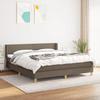 3130125 vidaXL Divan-lit Tapissier Avec Matelas Taupe 160x200 Cm Tissu
