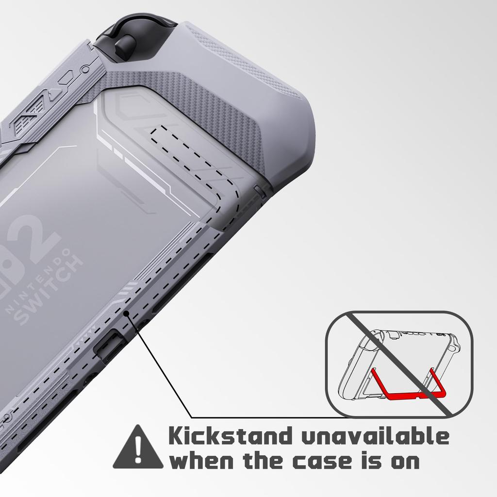 PlayVital METEOR TPU Soft Protective Case Cover for Nintendo Switch 2 Dock with Thumb and (2025), Compatible, Grips, Shockproof, Non-Slip,