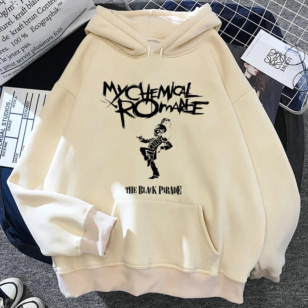 My Chemical Romance Hoodies Women Japanese Long Sleeve Top Clothes Women Aesthetic Hooded Shirt