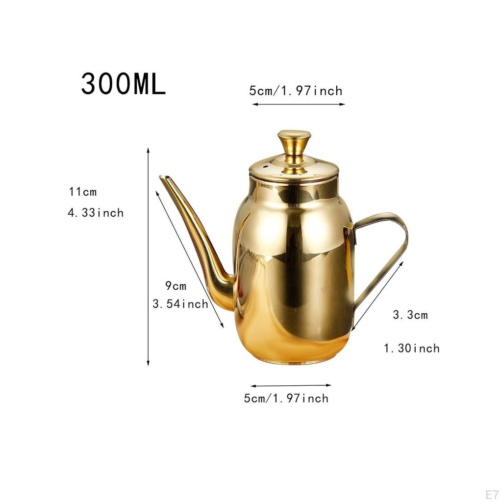 Кухонная кастрюля для масла из нержавеющей стали для плавного наливания