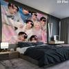 SKZ Wall tapestry, aesthetic printed fabric blanket, suitable for bedroom, living room, and home decor.
