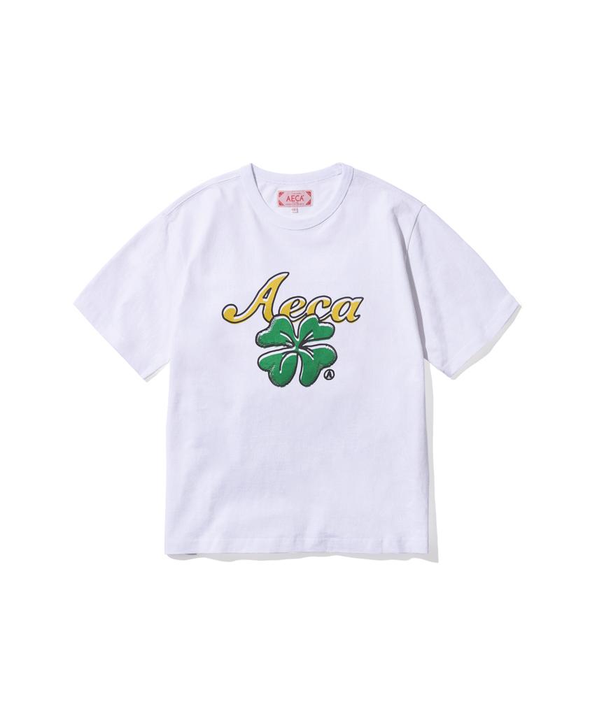 AECA Clover Flower Half Sleeve Tee-White