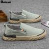 Canvas Loafers for Men Green Ice Silk Casual Shoes High Quality Walking Footwear Breathable Linen Surface Flats Sneakers Male