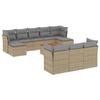 VidaXL Salon de Jardin avec Coussins 11 pcs, Canapés de Terrasse, Ensemble de Meubles de Patio, Mobilier d'Extérieur, Beige 3223882