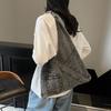 Women's Denim Tote Bag Fashiable Oversized Shoulder Bag Casual Everyday Canvas Style Handbag