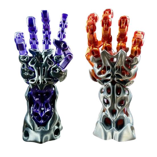 Yousheng 3D Printed Manipulator Mechanical Arm with Movable Finger Joints Articulated Robotic Hand for Robot Cyberpunk Fans