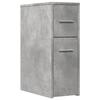 VidaXL Armoire de salle de bain étroite avec roulettes gris béton, armoire de salle de bain haute, rangement de salle de 855280