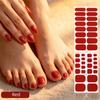 Self-Adhesive Gel Nail Stickers Pink Toenail Stickers Full Cover Nail Strips  Home Salon