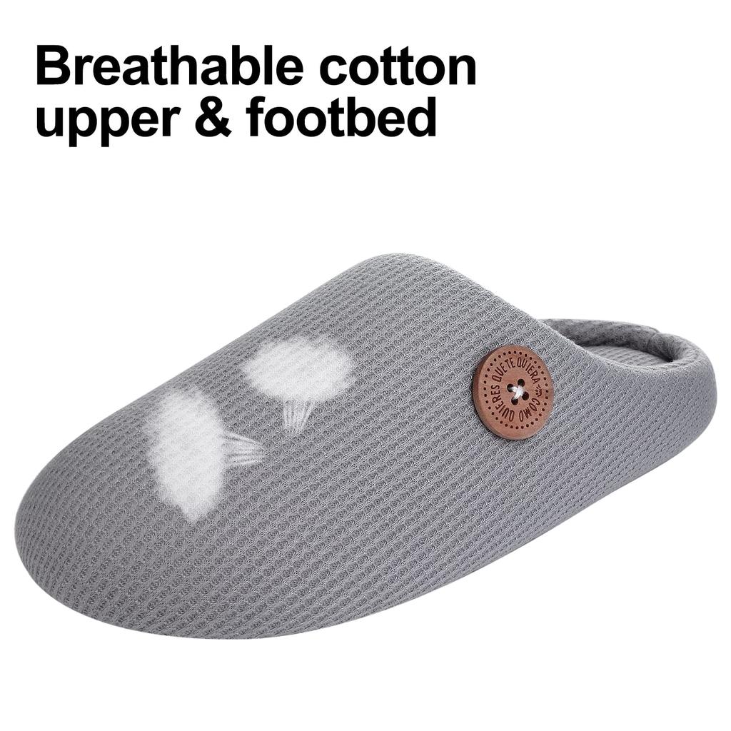 Comwarm Warm Cotton Slippers For Women Men Autumn And Winter Flats Soft Non-slip Fluffy Slippers Design Slides Indoor House Shoe