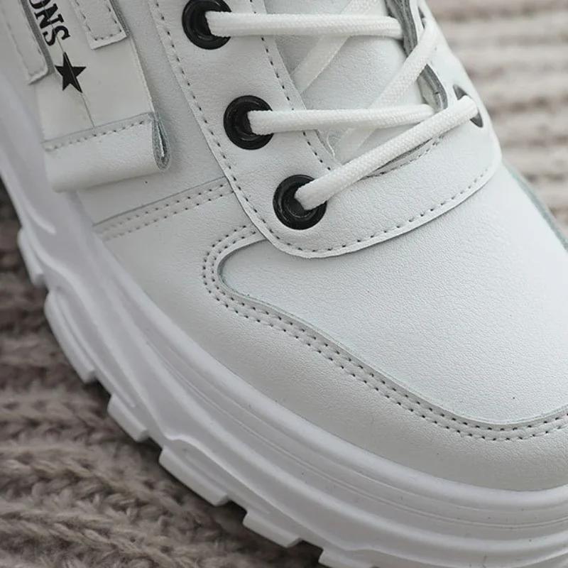 Зимние ботинки для женщин, повседневные высокие ботинки, теплые женские кроссовки, ботильоны на платформе, большой размер 45, Zapatillas De Mujer, новые