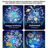 Starry Sky Projection Music Bluetooth Night Light Dreamy Gift Rotating Bedroom Bedhead Atmosphere Lighting