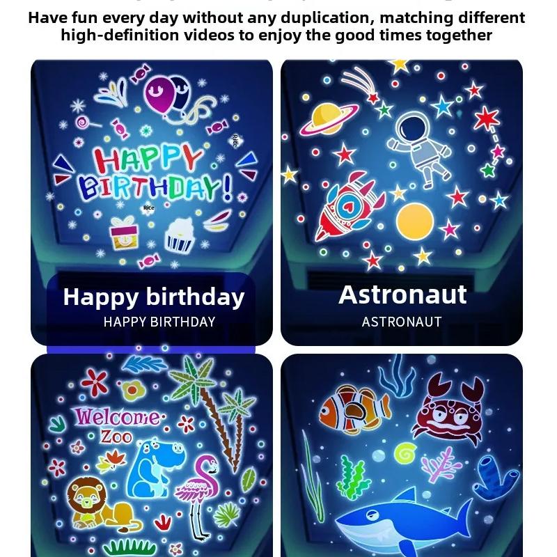 Starry Sky Projection Music Bluetooth Night Light Dreamy Gift Rotating Bedroom Bedhead Atmosphere Lighting