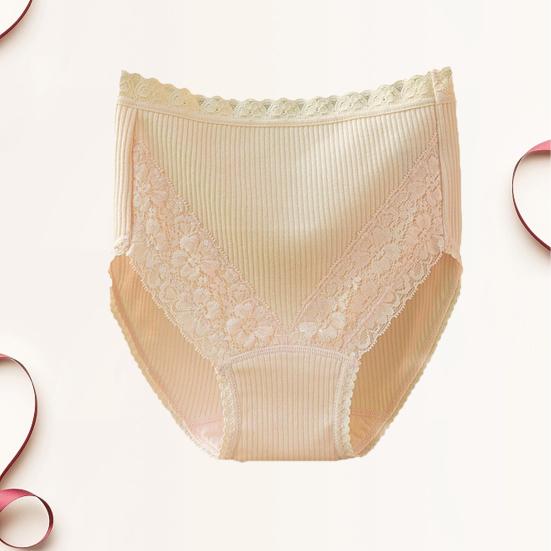 Stylish Female Panties Thin Flat Belly Moisture Wicking Solid Color High Waist Women Briefs Inside Wear