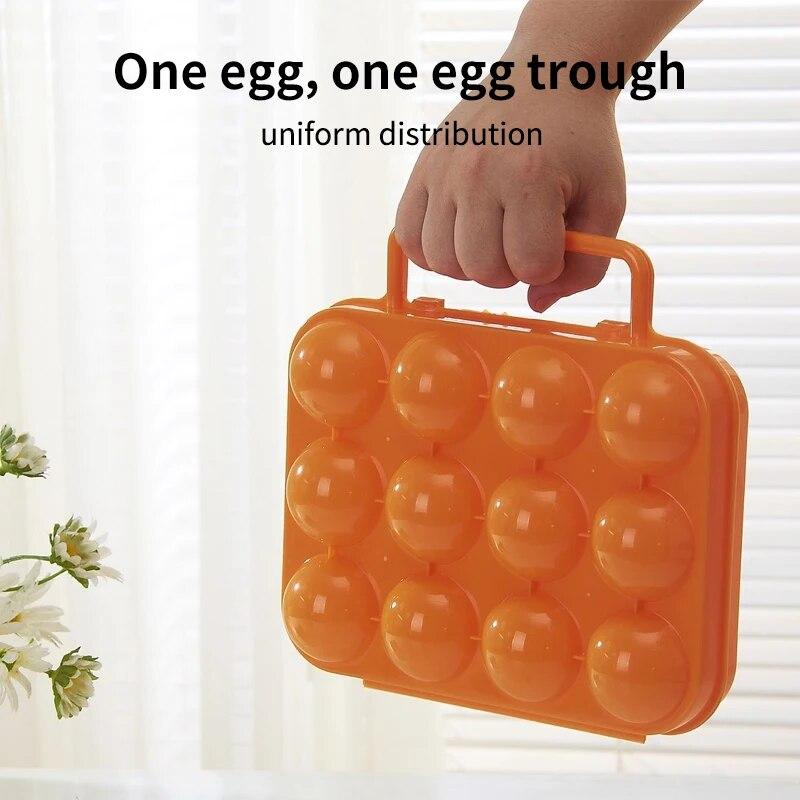 Outdoor 6 Egg Boxes Simulation Egg Tray Portable Camping Egg Protection Box Home Storage Box Fall-proof.