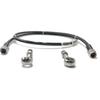 AN3 M10 Black Stainless Steel Braided Motorcycle Brake Line Oil Hose Pipe 360-degree rotatable Stainless Steel Fitting for Motocross Pit Dirt Street