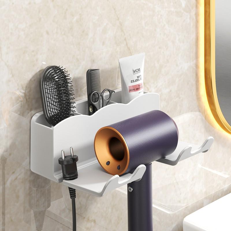 Punch-Free Wall-Mounted Hair Dryer Holder