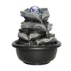 Boono Tabletop Fountain Healing Interior LED Crystal Ball Sound of Water Fountain Interior Waterfall Interior Ball 16 X 16 X 18 (Crystal Cm)