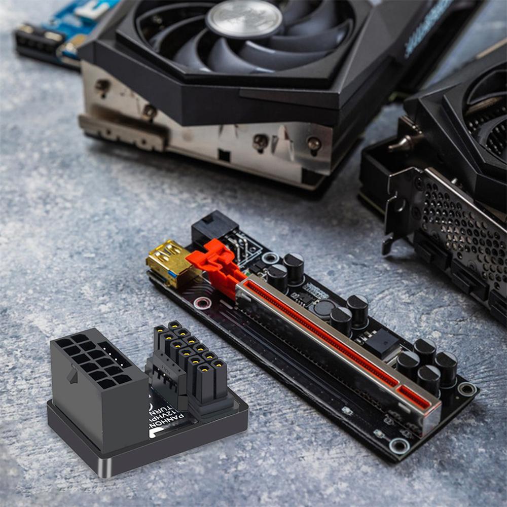 PCIe5.0 Graphics Card ATX3.0 Power Supply Male To Female 180° Turn Head Adapter