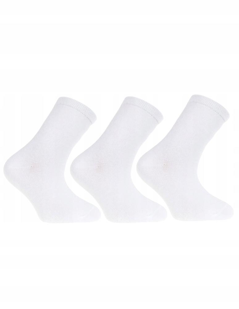 Classic Children' Cotton Socks Long White 3-Pairs Moraj 35-38